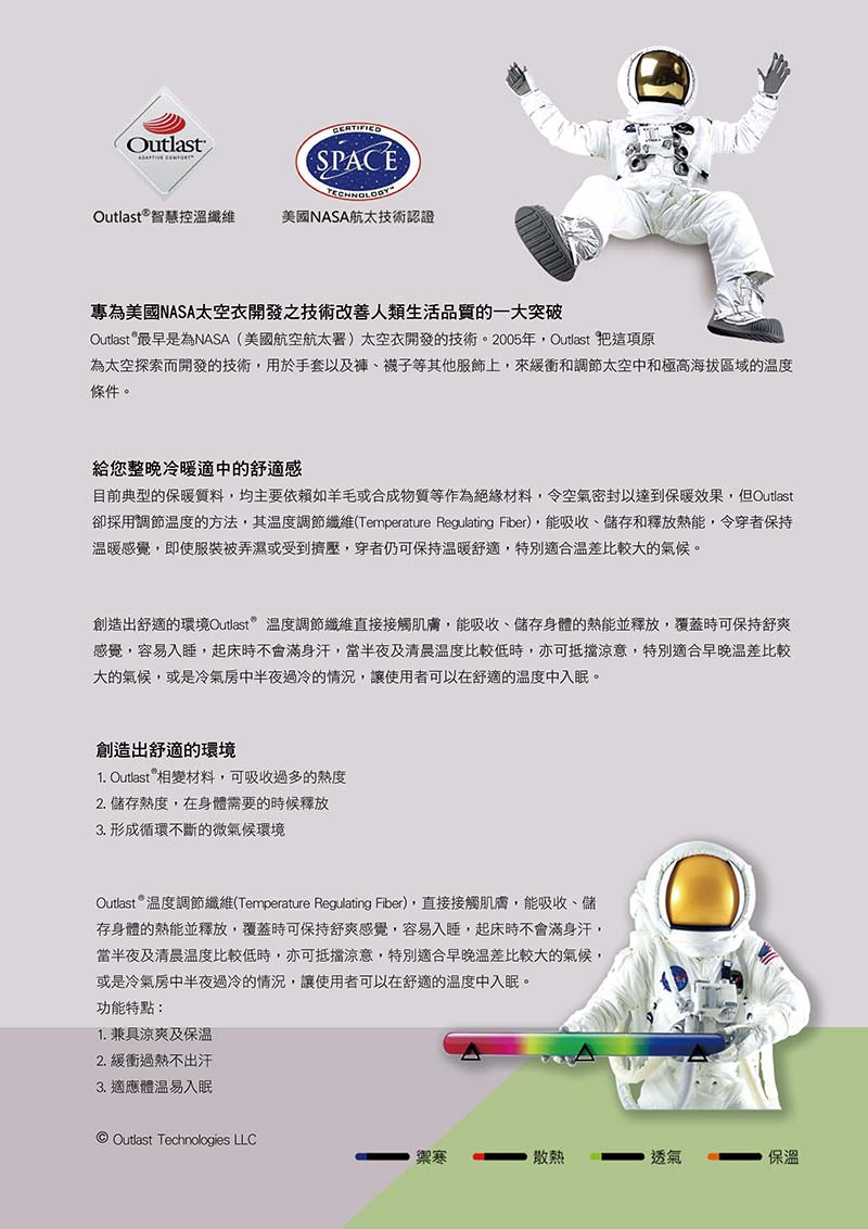 美國太空總署專用布Outlast
