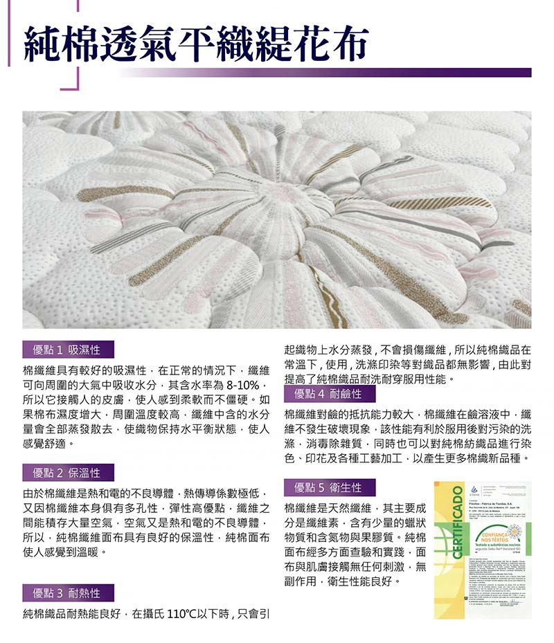 純棉透氣平織緹花布