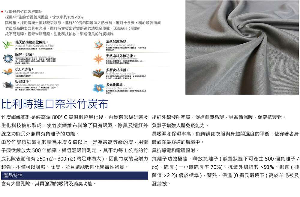 比利時進口奈米竹炭布